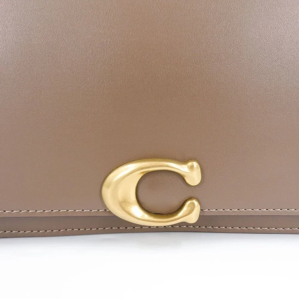 Coach Bandit Leather Shoulder Bag Dark Stone Gray OS